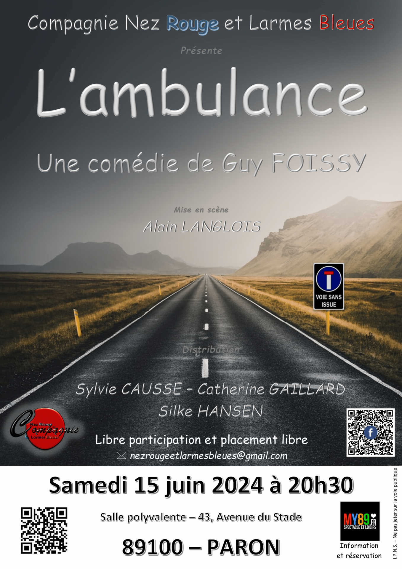 "L'AMBULANCE" - SAMEDI 15 JUIN A PARON, 20H30