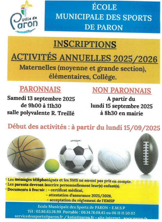 Activités annuelles emsp 2025-2026