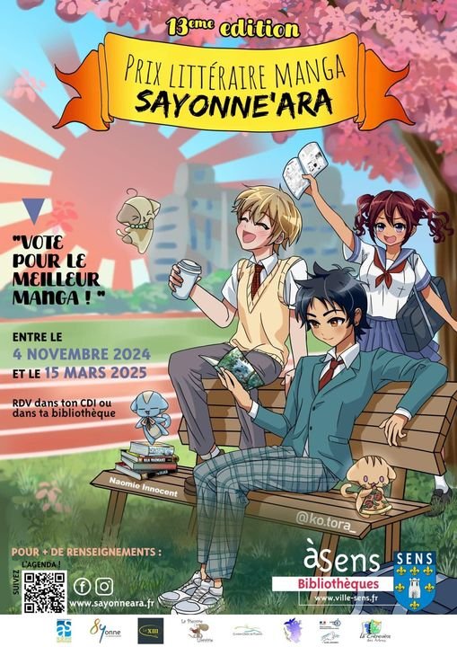 13ÈME ÉDITION DE SAYONNE'ARA, VOTEZ POUR LE MEILLEUR MANGA ENTRE LE 4 NOVEMBRE 2024 ET LE 15 MARS 2025