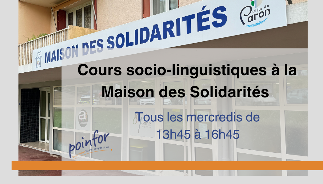 Cours socio-linguistiques à la Maison des Solidarités