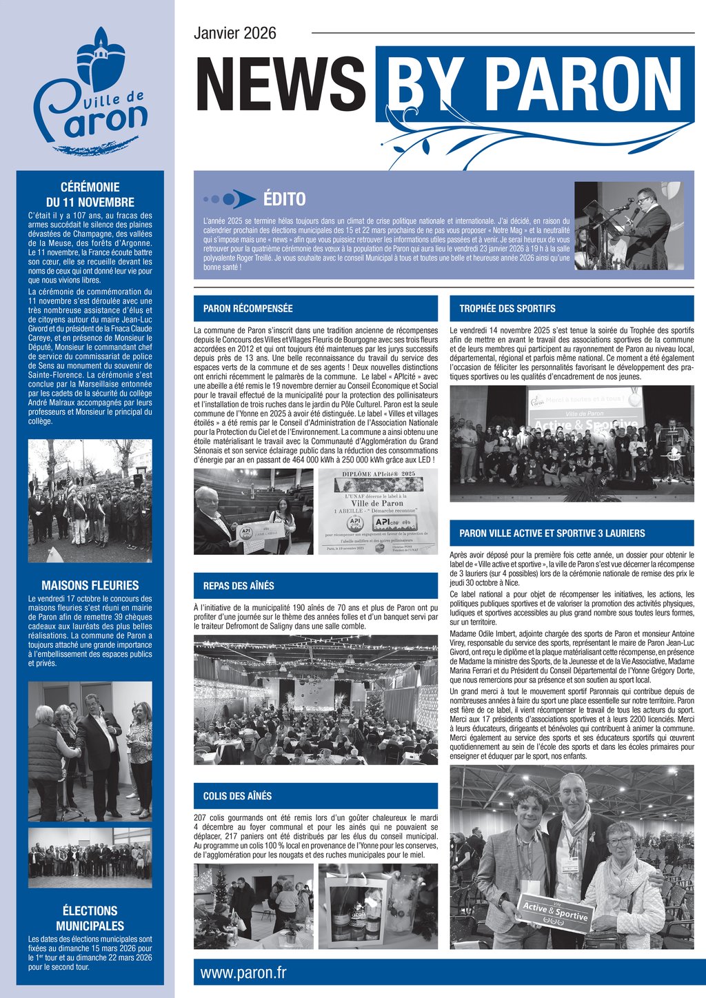 LA NEWS BY PARON DE JANVIER 2026, À LIRE SANS MODÉRATION !