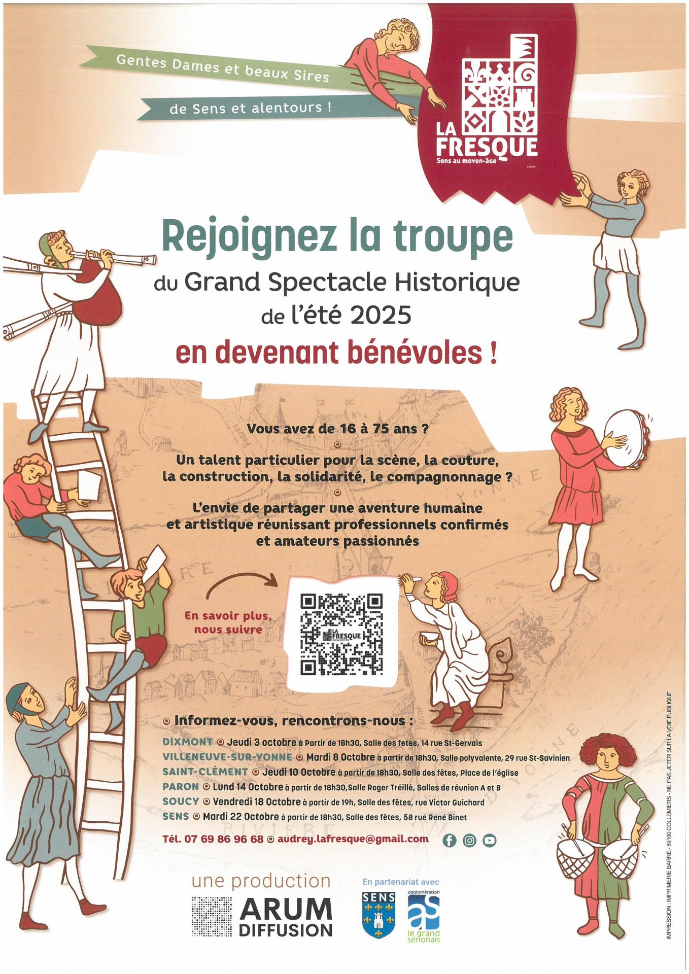 Rejoignez la troupe du grand spectacle historique de l'été 2025