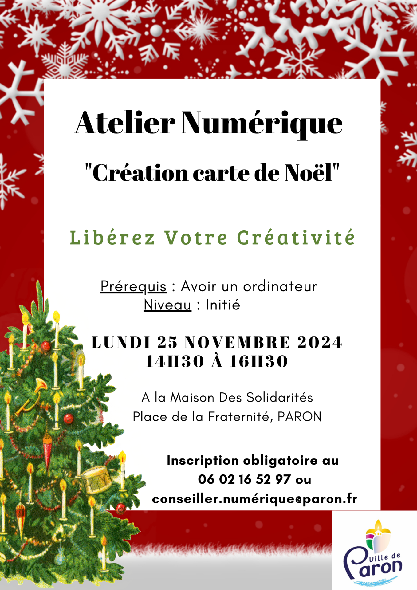  Atelier Numérique : « Création carte de Noël » 