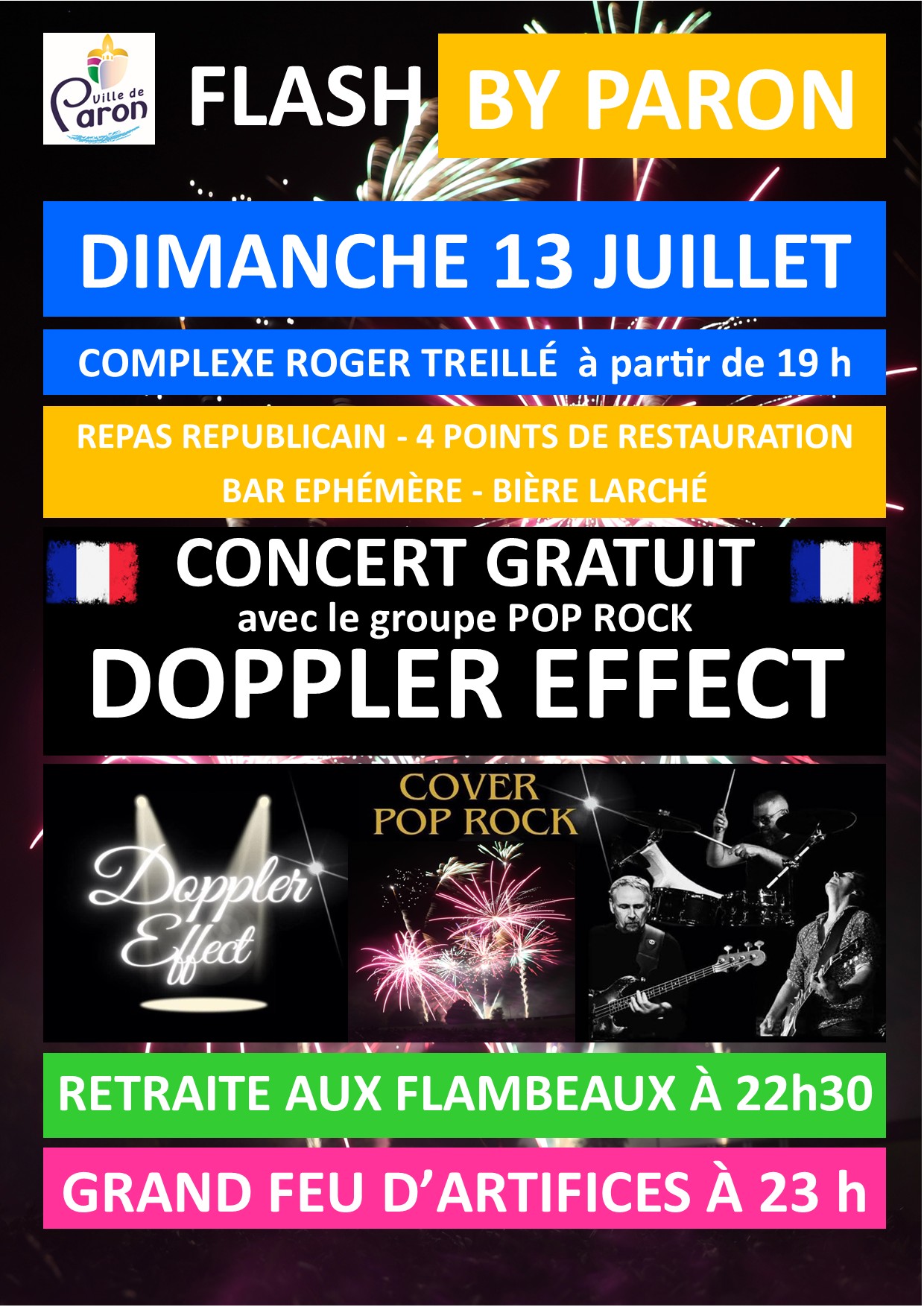 FÊTE NATIONALE À PARON LE DIMANCHE 13 JUILLET