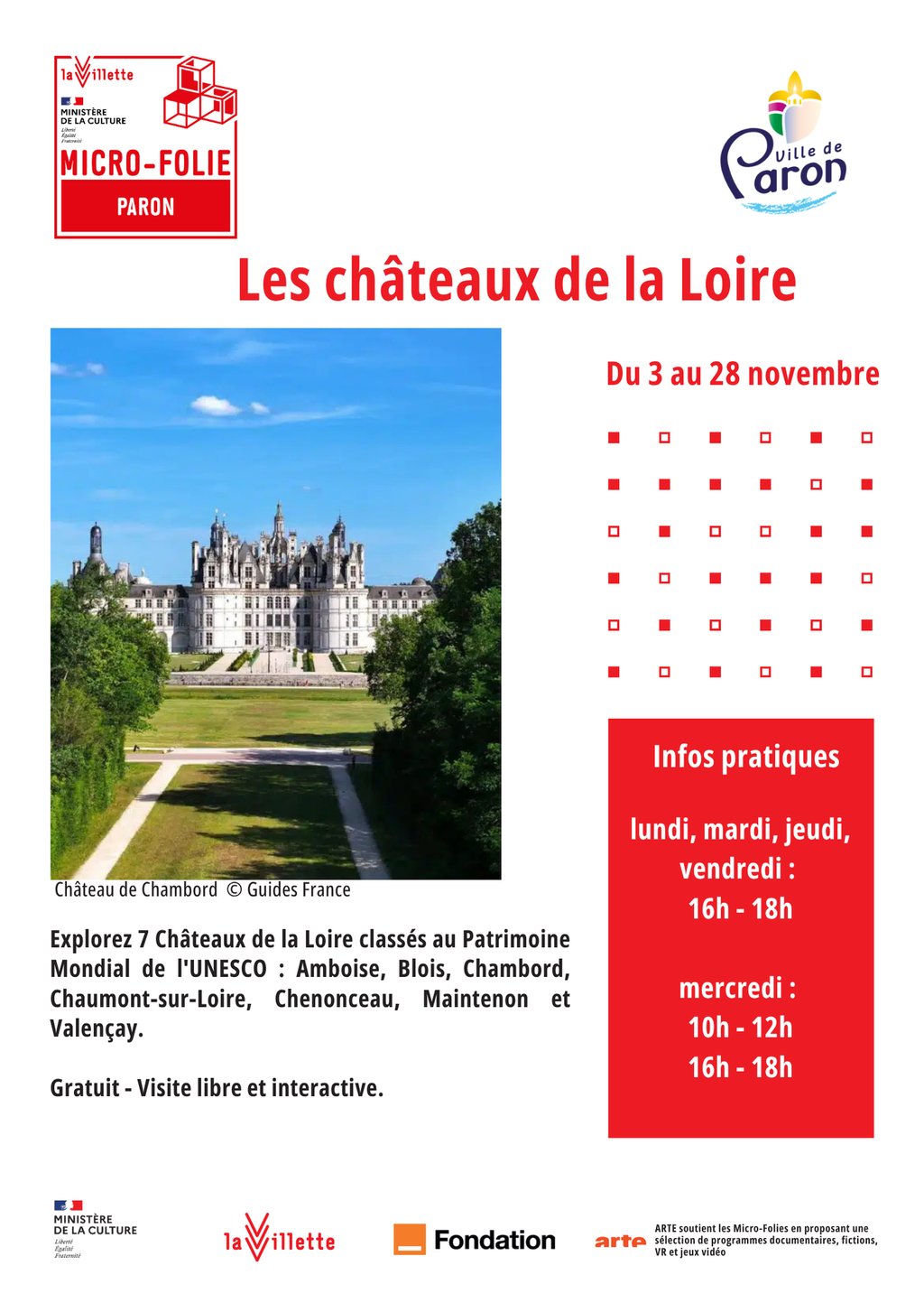 MICRO-FOLIE EN NOVEMBRE, C'EST LES CHÂTEAUX DE LA LOIRE