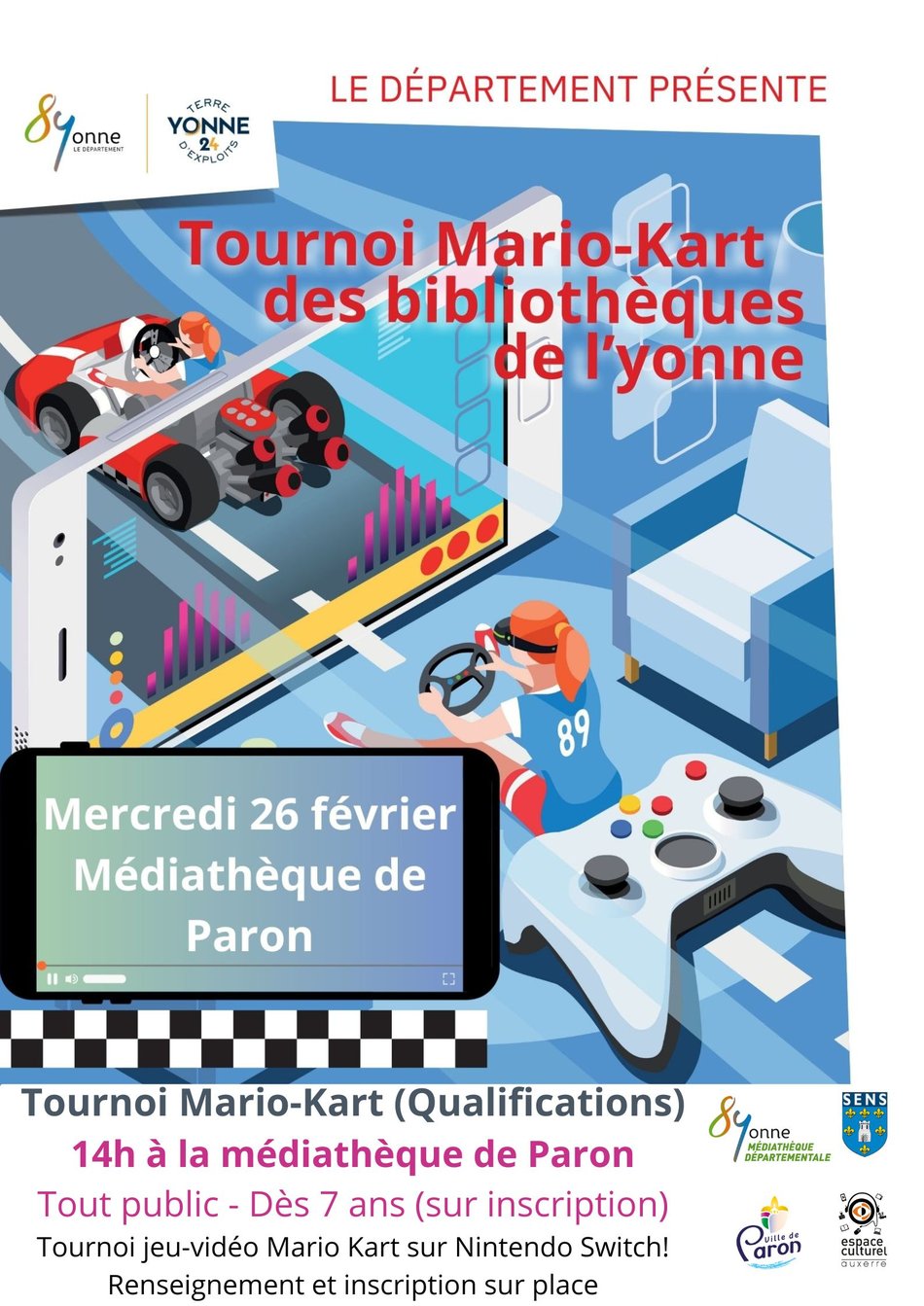 TOURNOI DÉPARTEMENTAL MARIO-KART, C'EST PARTI !